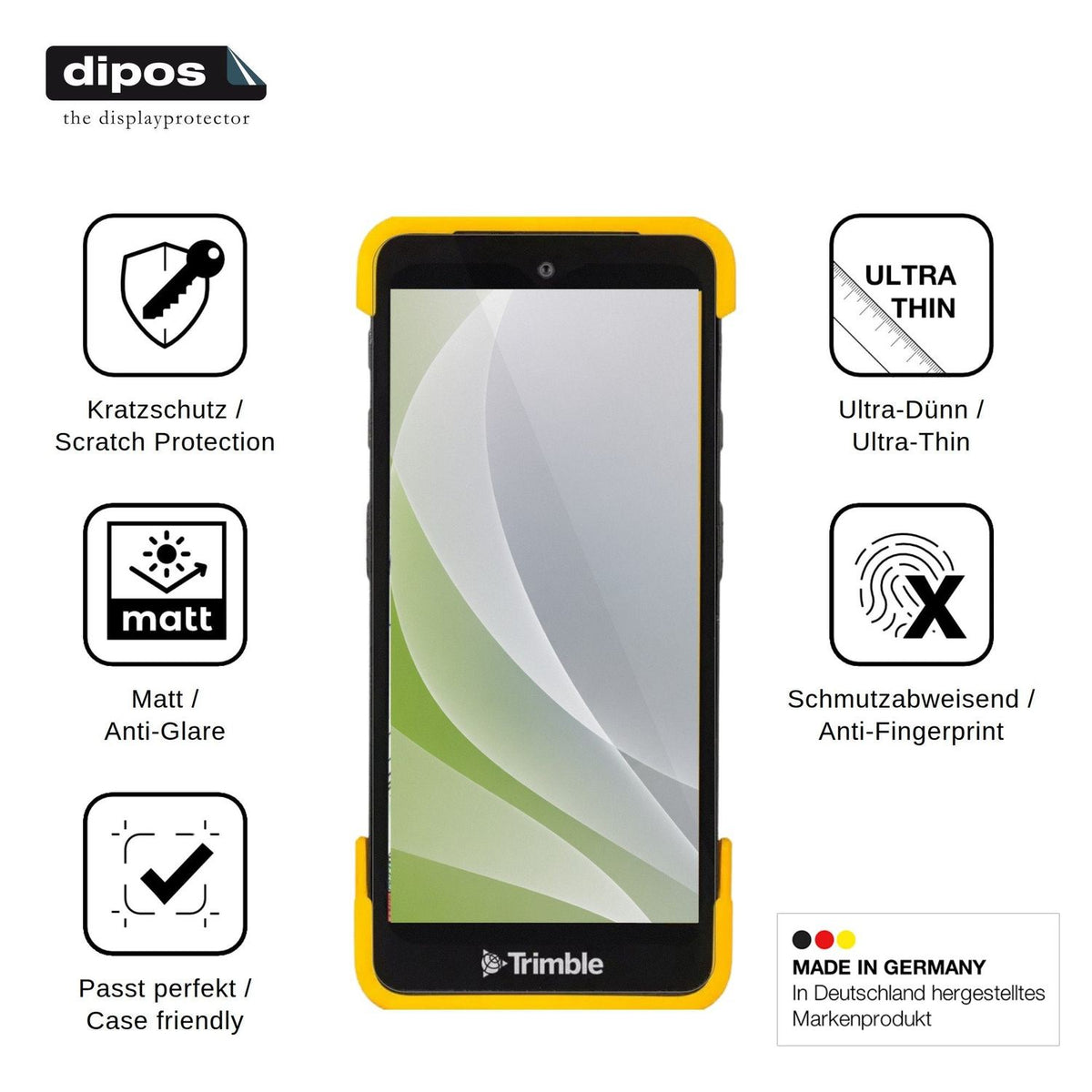 4x Screen Protector for Trimble TDC6 Protection Anti Glare dipos