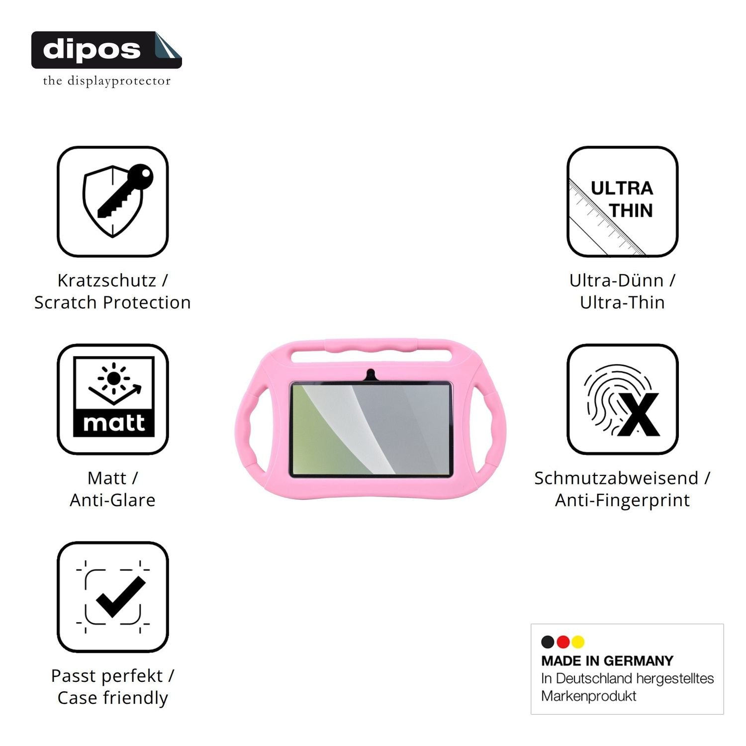 Displayschutz hergestellt in Deutschland, höchste Qualität made in Germany