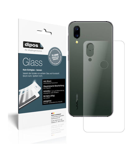 Matte Displayschutzfolie von dipos passend für Umidigi A3S Rückseite, 9H kratzfest und blasenfrei montiert