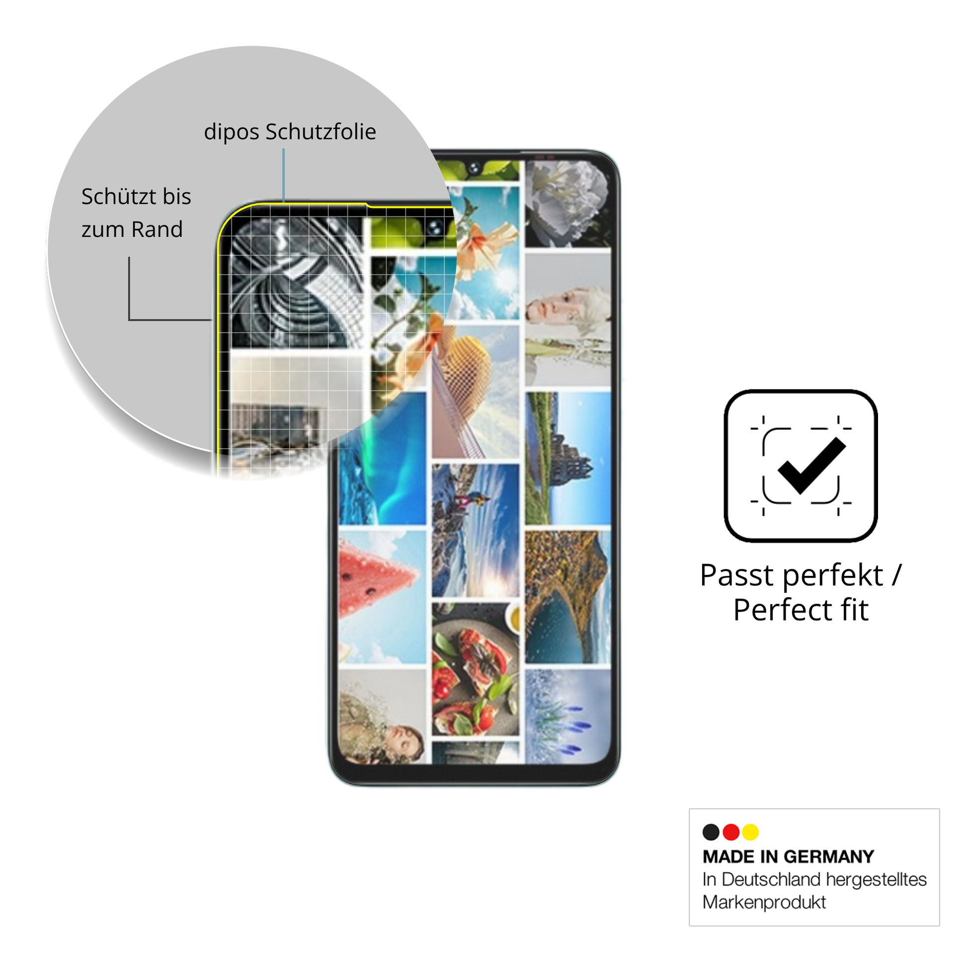 Besonders flexibler Displayschutz mit Anti-Shock-Schicht im Materialmix