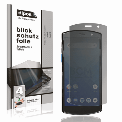 Blickschutzfolie von dipos passend für Unitech EA510, präziser Zuschnitt und blasenfrei montiert