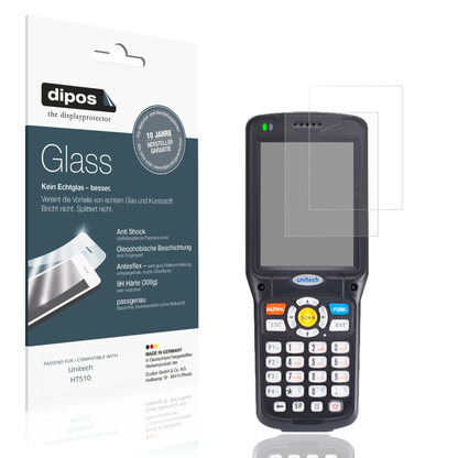 Matte Displayschutzfolie von dipos passend für Unitech HT510, 9H kratzfest und blasenfrei montiert
