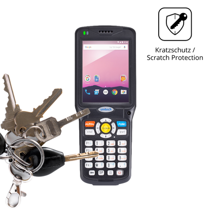 Schutz gegen Kratzer auf dem Unitech HT510A Glas durch Schlüssel oder Ähnliches