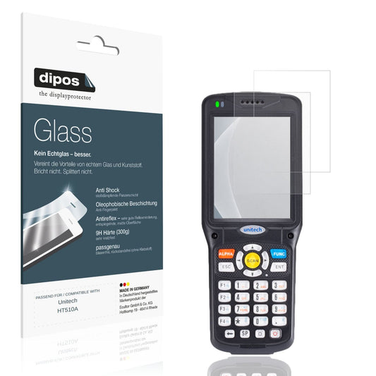 Matte Displayschutzfolie von dipos passend für Unitech HT510A, 9H kratzfest und blasenfrei montiert