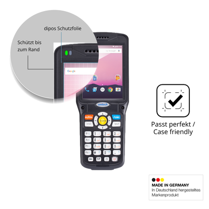 Schutzglasfolie mit optimaler Passform, zur Verwendung mit Hüllen geeignet
