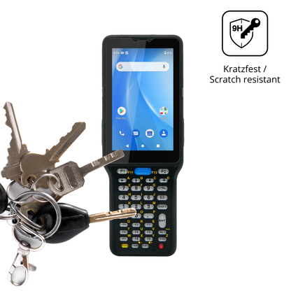 dipos Displayschutz für Unitech HT730, transparente Oberfläche, perfekte Passform auch für die Rundungen