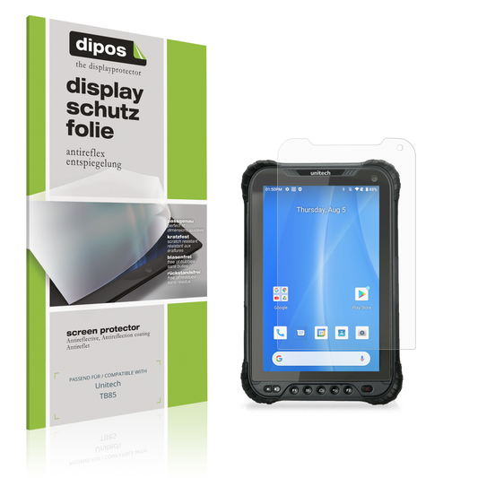 Matte Displayschutzfolie von dipos passend für Unitech TB85, präziser Zuschnitt und blasenfrei montiert