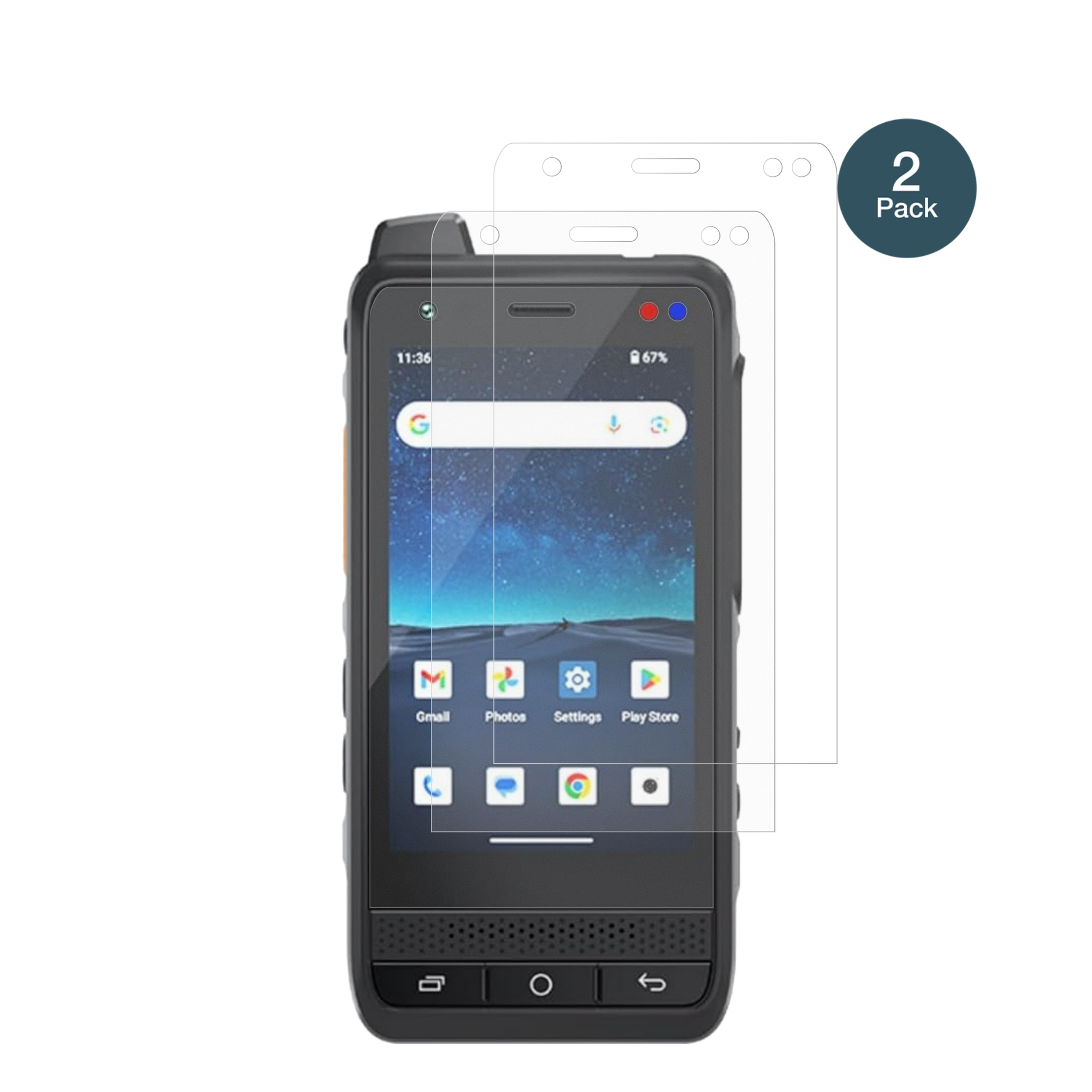 UNIWAF400 mit aufgebrachter dipos Panzerfolie, die lästige Fingerabdrücke minimiert