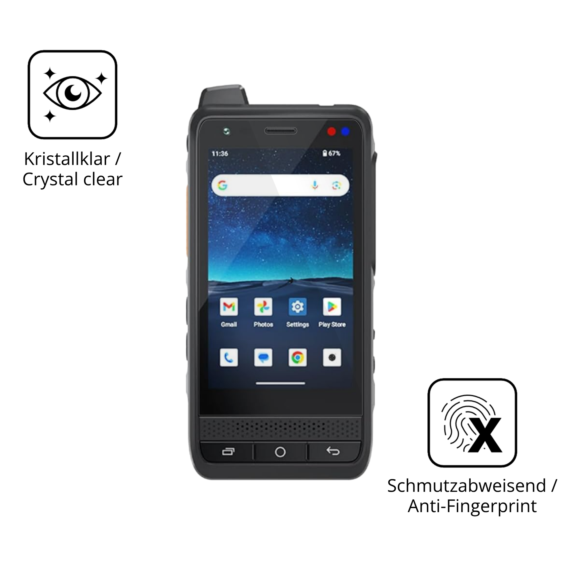 Flexible TPU-Folie passend zugeschnitten für UNIWA F400, vollständige Abdeckung