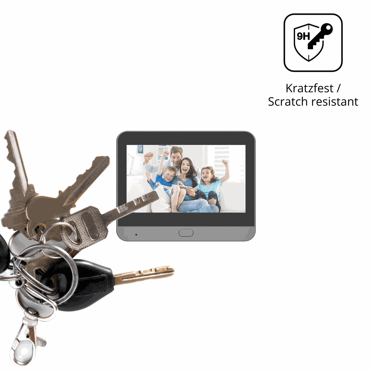 dipos Displayschutz für URPIZY 1223 Türspion Display, mattierte Oberfläche, robuste Festigkeit und perfekte Passform