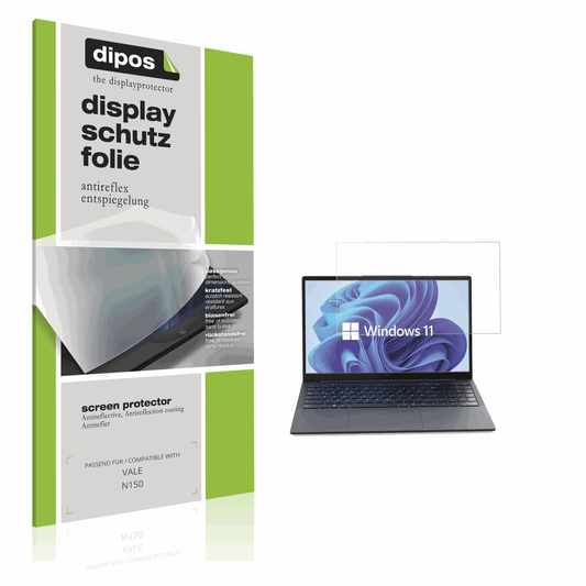 Matte Displayschutzfolie von dipos passend für VALE N150, präziser Zuschnitt und blasenfrei montiert