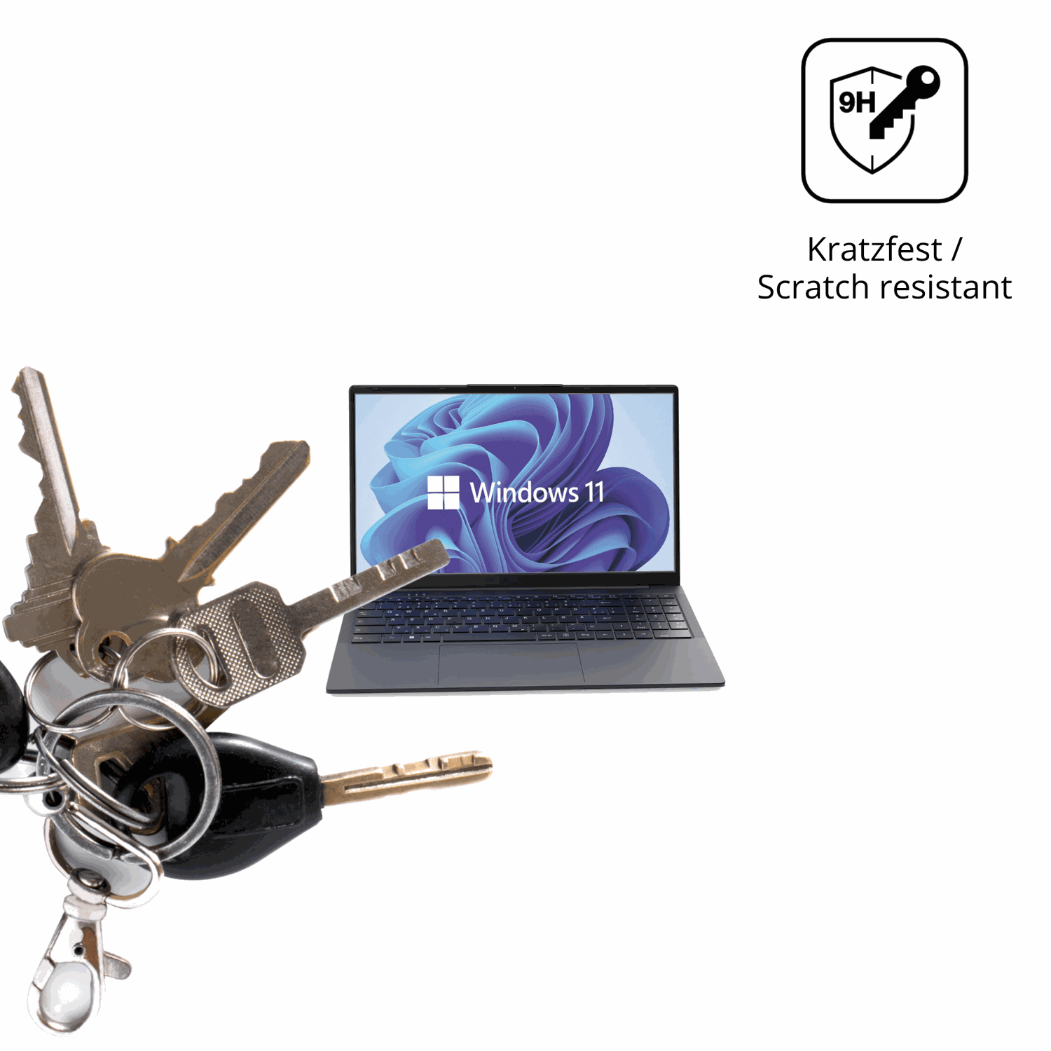 dipos Displayschutz für VALE N150, mattierte Oberfläche, robuste Festigkeit und perfekte Passform