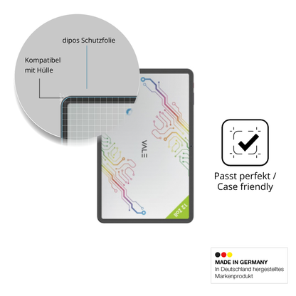 Schutzfolie mit optimaler Passform, zur Verwendung mit Hüllen geeignet
