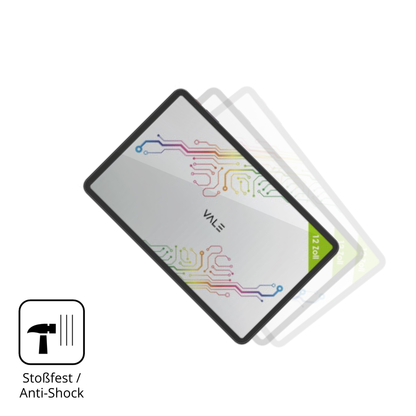 Schutz gegen Kratzer auf dem Vale V12X LTE 12.6 Zoll Glas durch Schlüssel, Stöße gegen die Tischkante oder Stürze