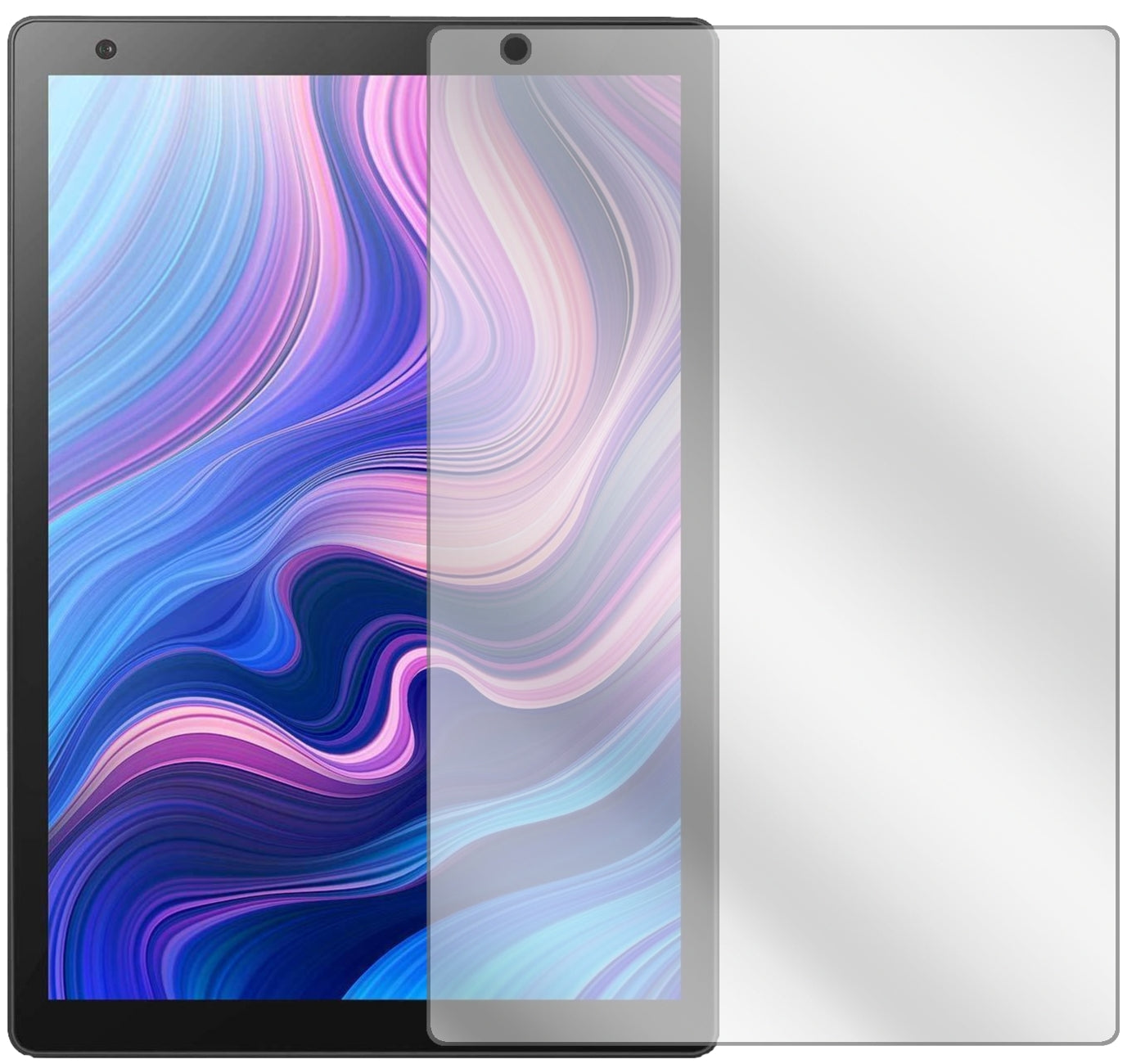 VankyoMatrixPad Z10 10.1 Zoll mit aufgebrachter dipos Displayschutzfolie, glasklare Darstellung ohne Einschränkungen