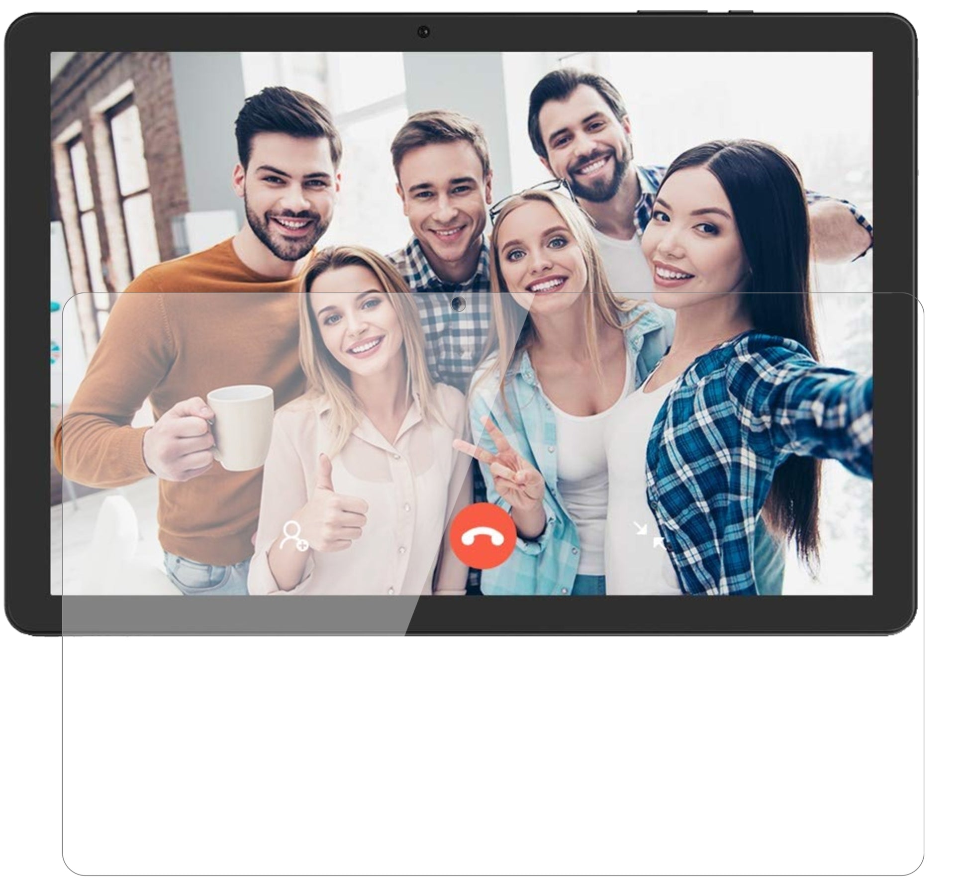 VankyoMatrixPad Z4 10 Zoll mit aufgebrachter dipos Flex Schutzfolie, glasklare Darstellung ohne Einschränkungen