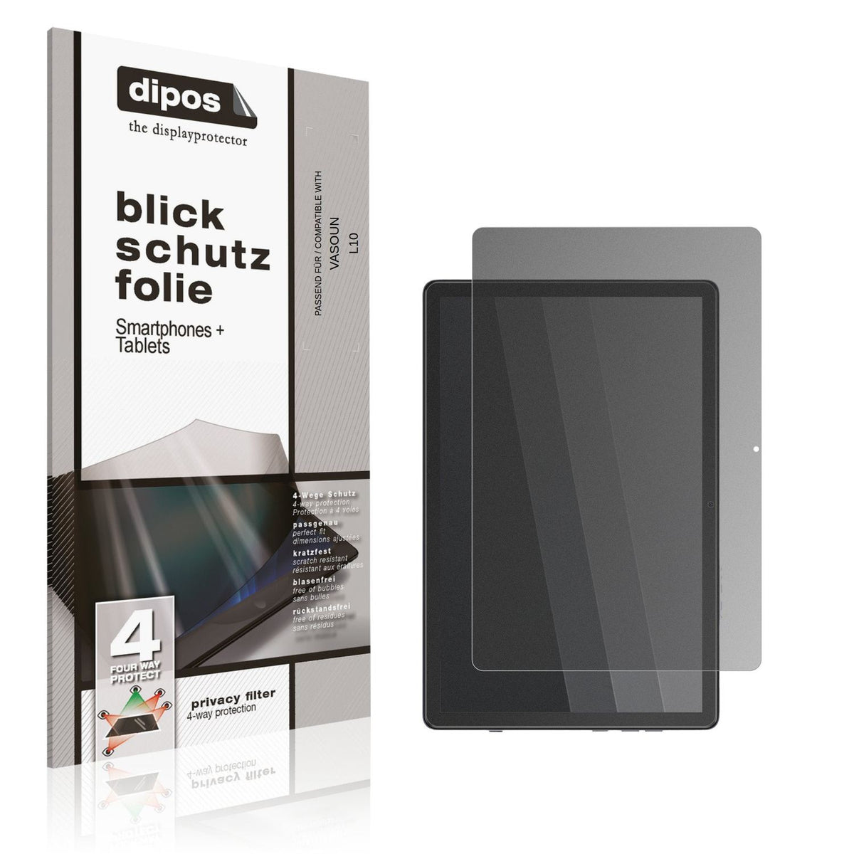 Screen Protector for VASOUN L10 Privacy Filter 4-Way Protection dipos