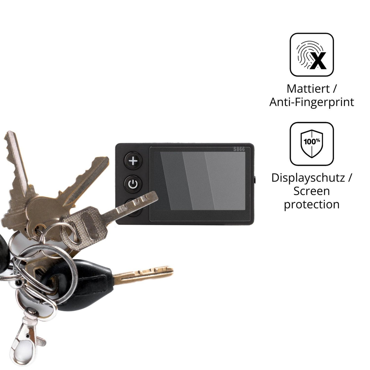 dipos Displayschutz für VBESTLIFE S866, mattierte Oberfläche, Blickschutzfilter und perfekter Passform