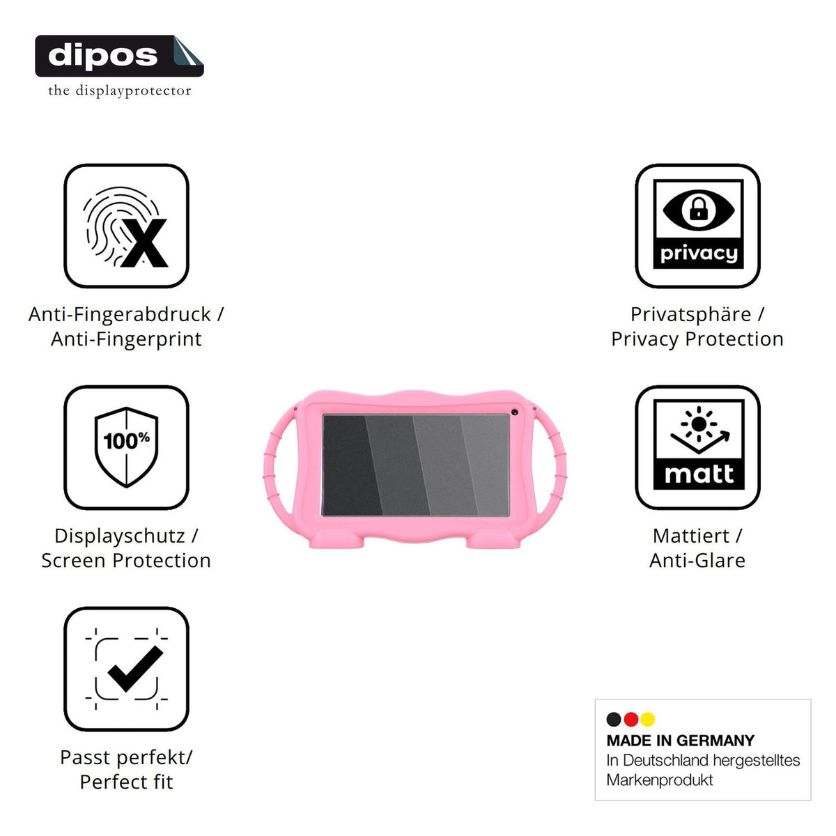 Screen Protector for VESWWE Kinder Tablet 7 Inch Privacy Filter 4-Way 