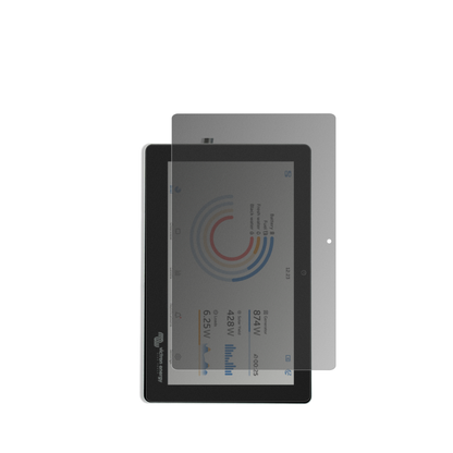 VictronEnergy GX Touch 70 Flush mit aufgebrachtem dipos Displayschutz, der seitliche Einblicke blockiert