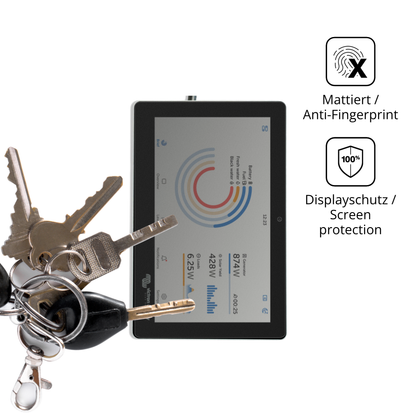 dipos Displayschutz für Victron Energy GX Touch 70 Flush, mattierte Oberfläche, Blickschutzfilter und perfekter Passform