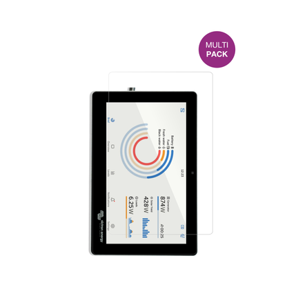 VictronEnergy GX Touch 70 Flush mit aufgebrachter dipos Displayschutzfolie, glasklare Darstellung ohne Einschränkungen