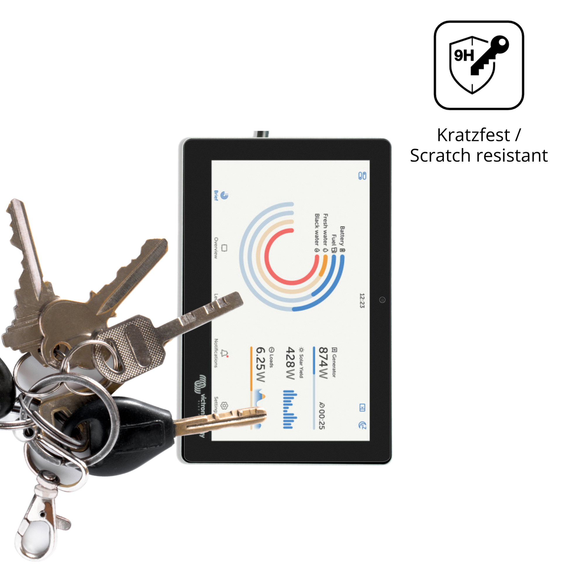 dipos Displayschutz für Victron Energy GX Touch 70 Flush, mattierte Oberfläche, robuste Festigkeit und perfekte Passform