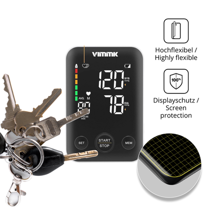 dipos Displayschutz für Vimmk Blutzuckermessgerät, transparente Oberfläche, perfekte Passform auch für die Rundungen