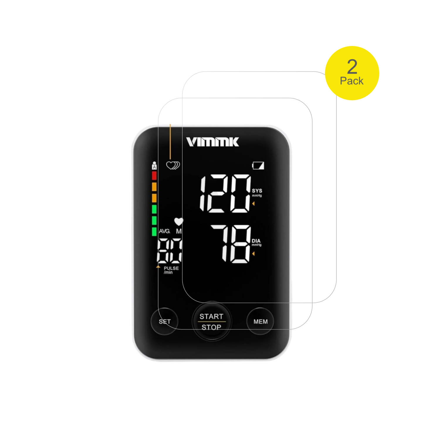 VimmkBlutzuckermessgerät mit aufgebrachter dipos Displayschutzfolie, glasklare Darstellung ohne Einschränkungen