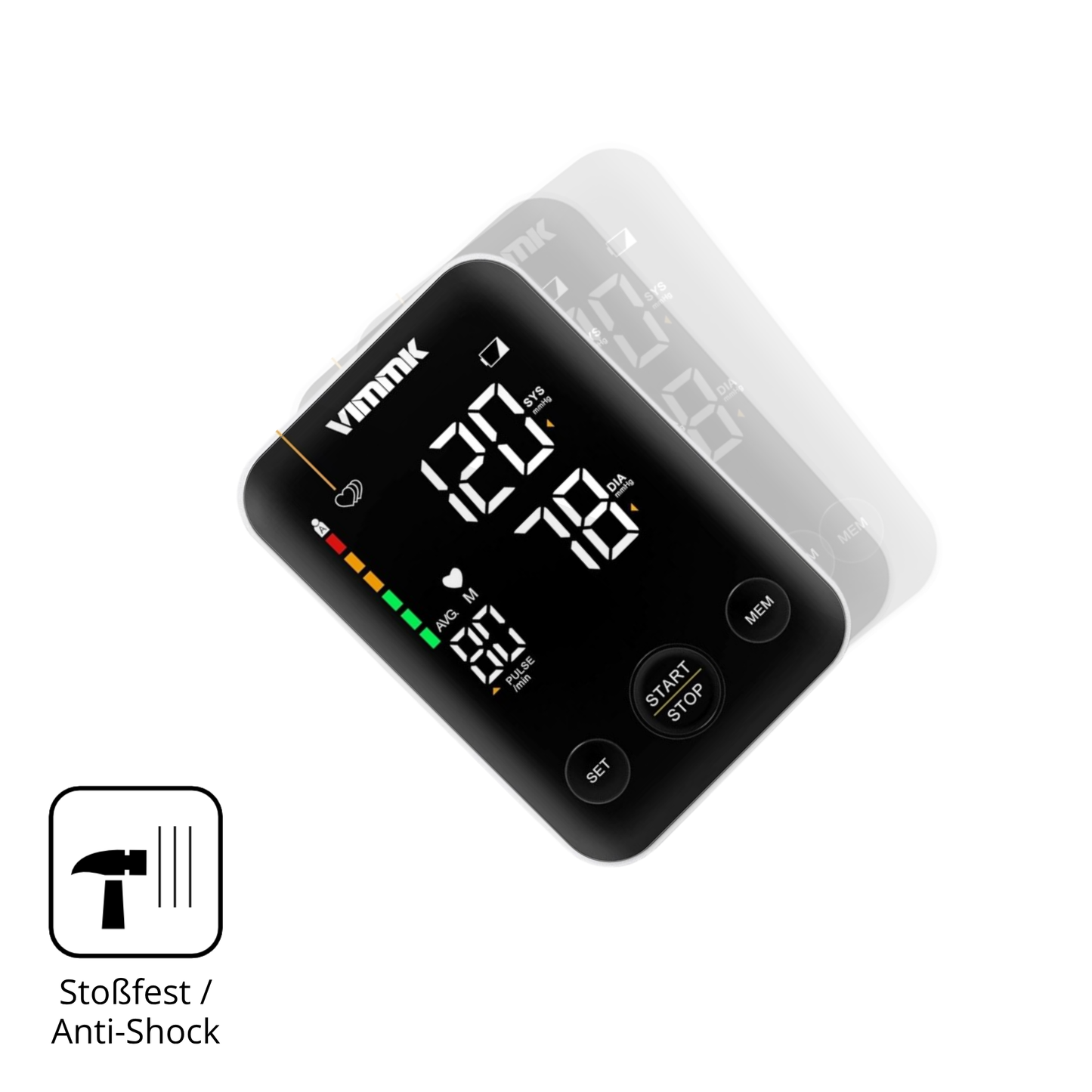 Schutz gegen Kratzer auf dem Vimmk Blutzuckermessgerät Glas durch Schlüssel oder Ähnliches