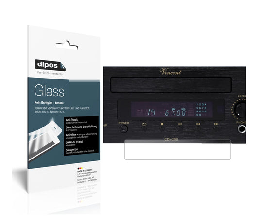 Matte Displayschutzfolie von dipos passend für Vincent CD-200, 9H kratzfest und blasenfrei montiert