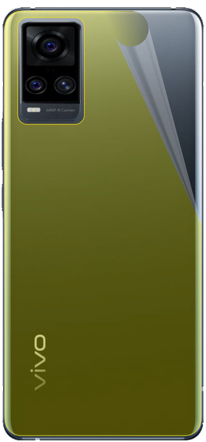 dipos Displayschutz für Vivo S7 5G Rückseite, transparente Oberfläche, geringe Dicke und perfekte Passform