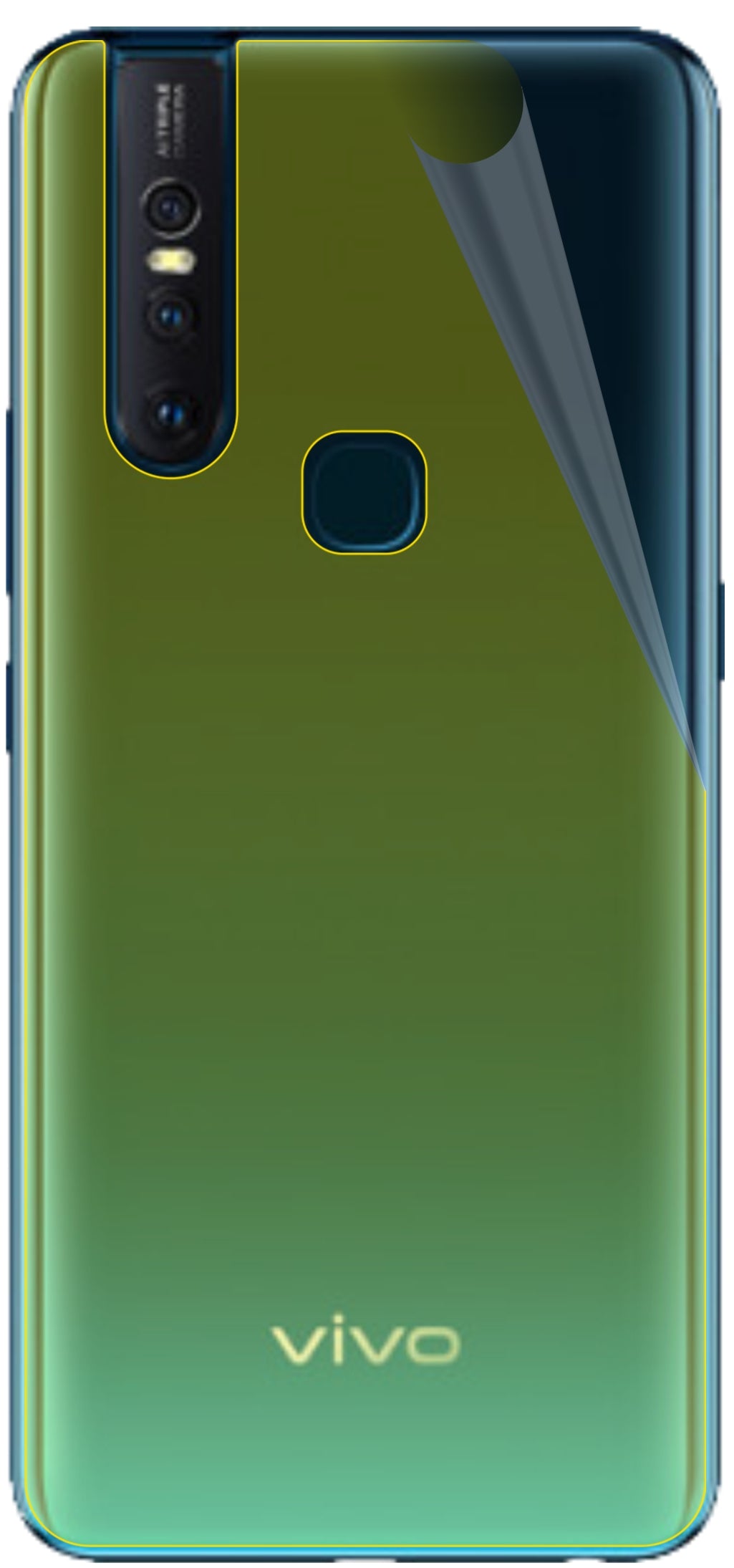 dipos Displayschutz für Vivo V15 Rückseite, transparente Oberfläche, geringe Dicke und perfekte Passform