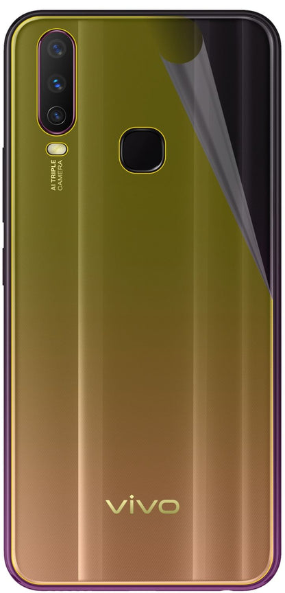 dipos Displayschutz für Vivo Y17 Rückseite, transparente Oberfläche, geringe Dicke und perfekte Passform