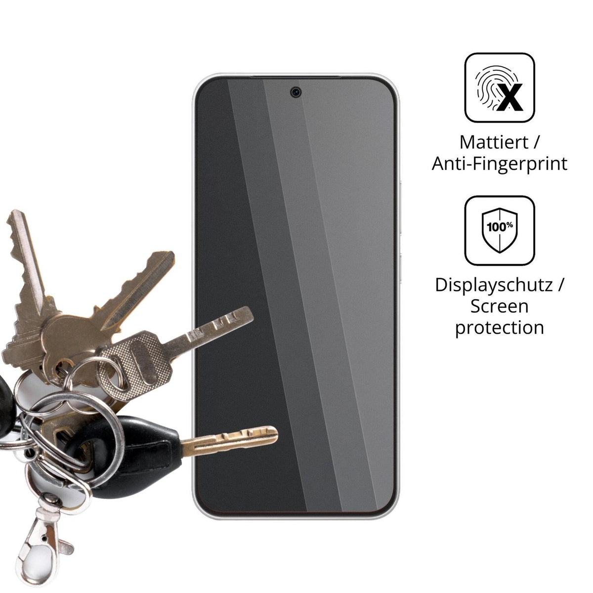 dipos Displayschutz für Vivo Y500 4G, mattierte Oberfläche, Blickschutzfilter und perfekter Passform