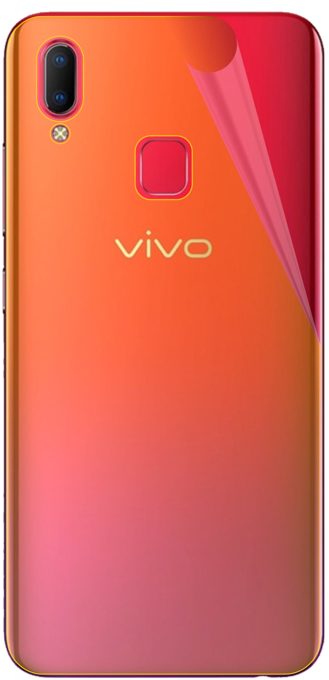 dipos Displayschutz für Vivo U1 Rückseite, transparente Oberfläche, geringe Dicke und perfekte Passform