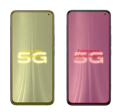 2x Screen Protector for Vivo iQOO 3 Protective Film covers 100% dipos Flex
