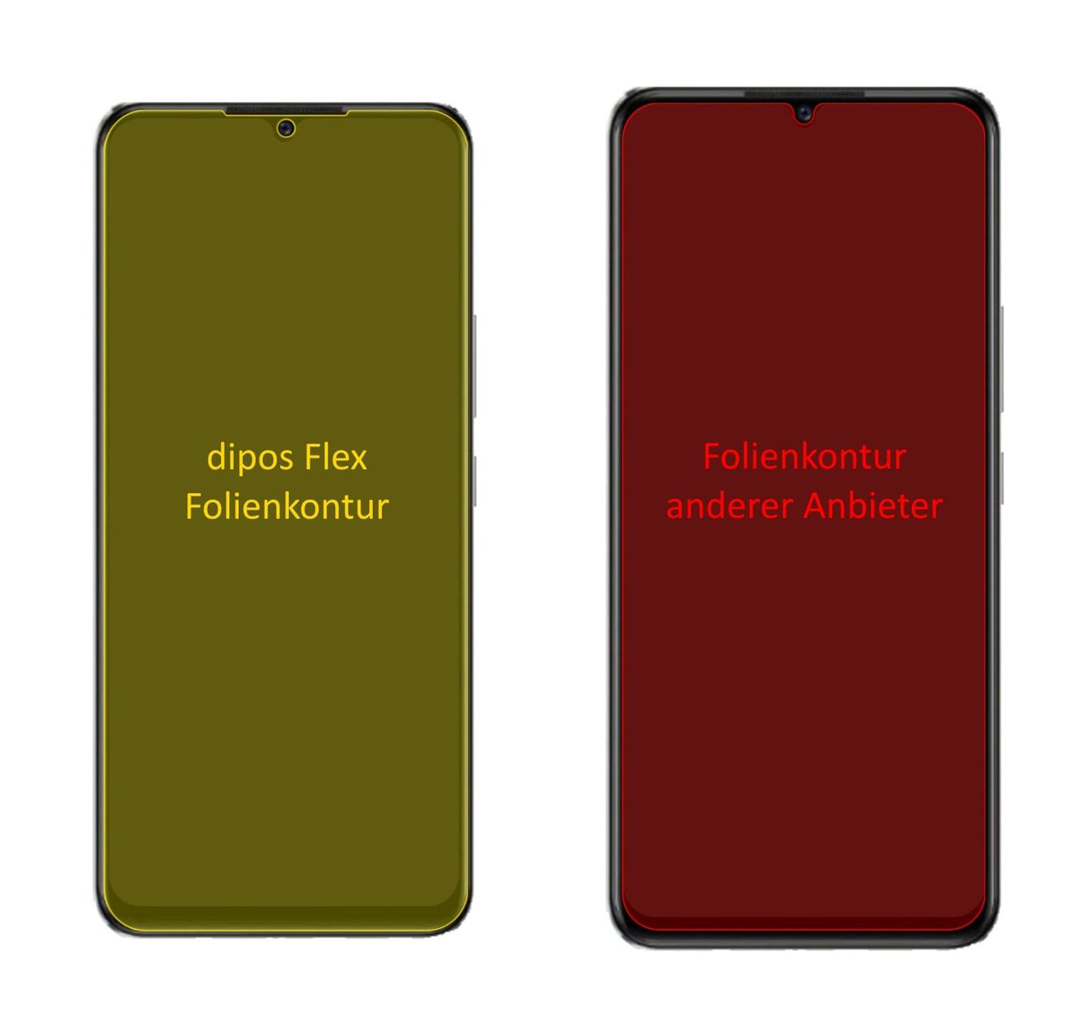 3x Screen Protector for Vivo S10e Protective Film covers 100% dipos Flex
