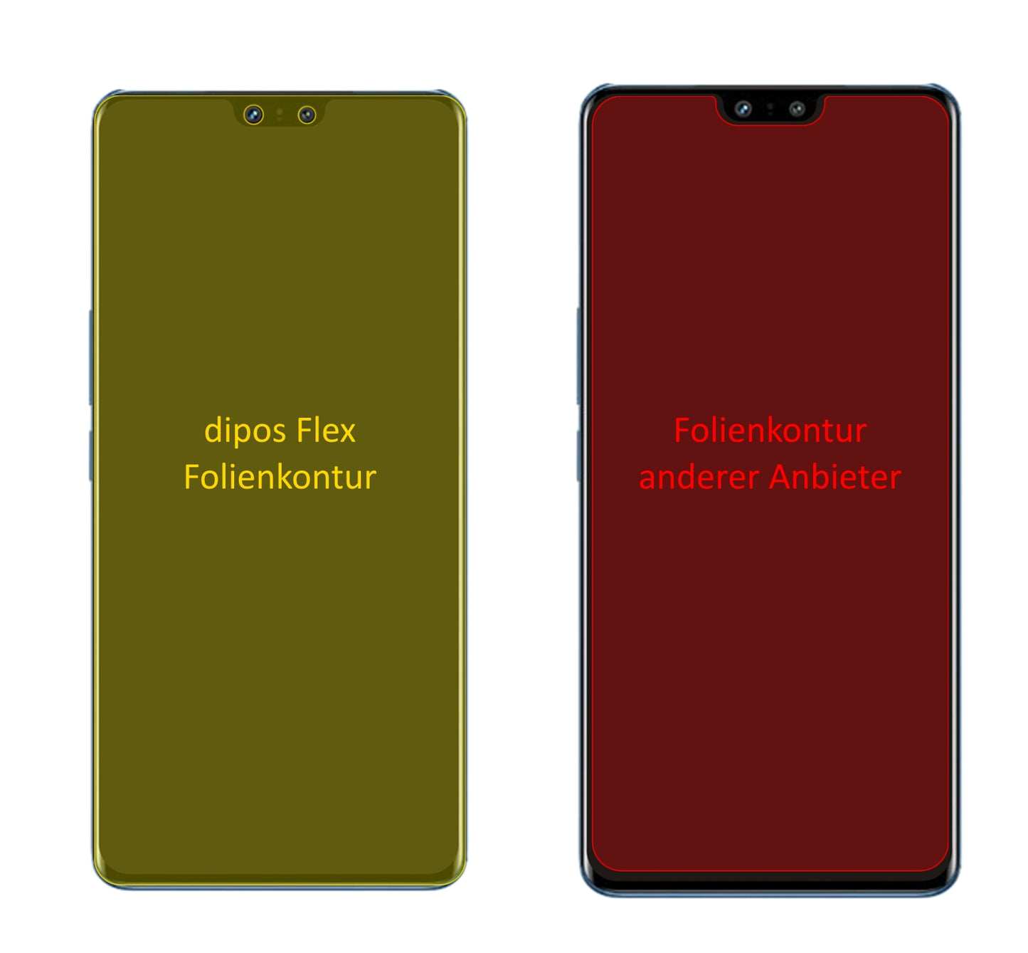 VivoS12 Pro mit aufgebrachter dipos Displayschutzfolie, glasklare Darstellung ohne Einschränkungen