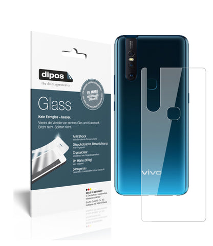 Klare Displayschutzfolie von dipos passend für Vivo V15 Rückseite, 9H kratzfest und blasenfrei montiert