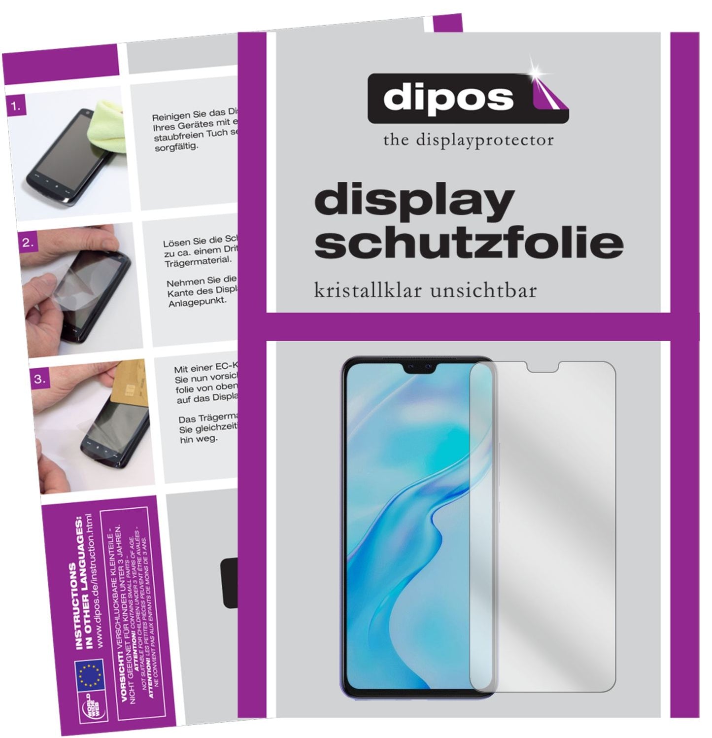 2x Screen Protector for Vivo V20 Pro Protection Crystal Clear dipos