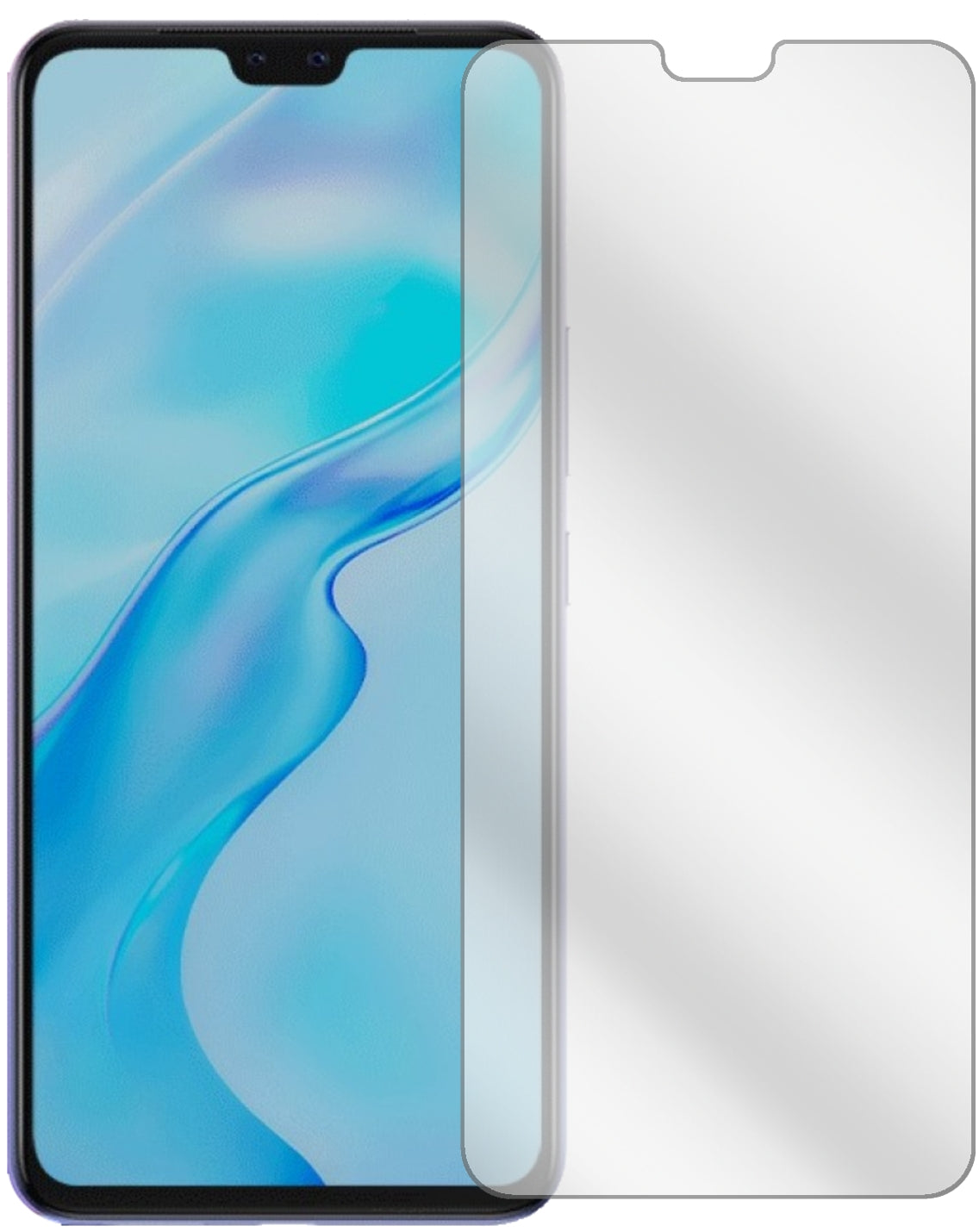 VivoV20 Pro mit aufgebrachter dipos Displayschutzfolie, glasklare Darstellung ohne Einschränkungen