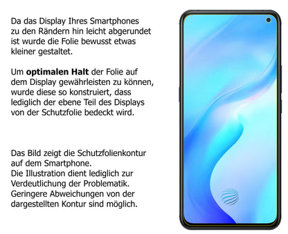 1x 9H Schutzfolie für Vivo X30 5G Panzerfolie