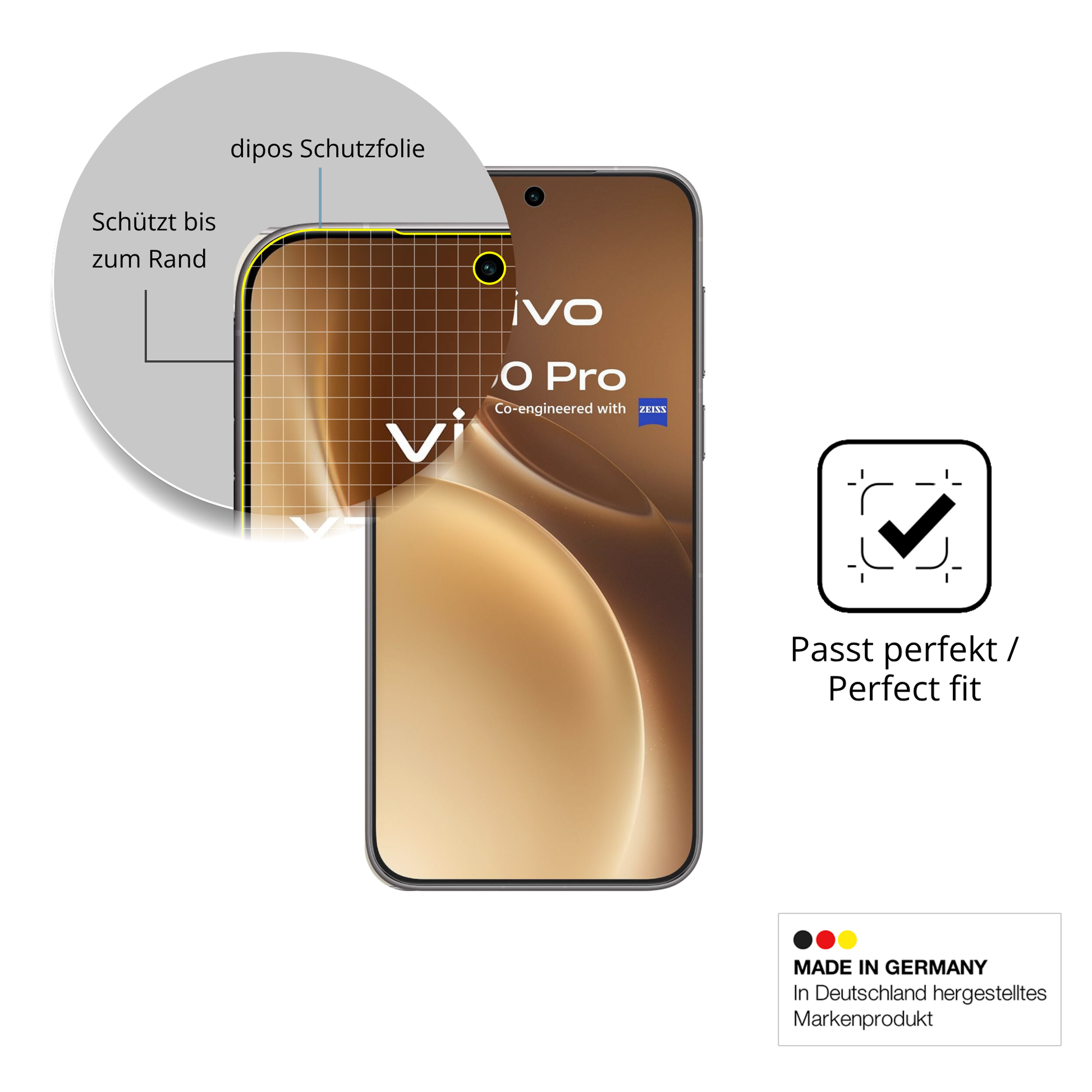 Besonders flexibler Displayschutz mit Anti-Shock-Schicht im Materialmix