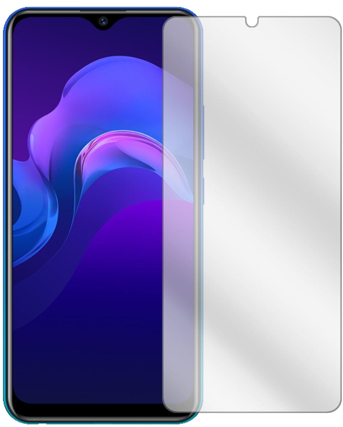 2x Schutzfolie klar für Vivo Y12 Display-Schutzfolie