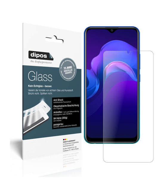 Matte Displayschutzfolie von dipos passend für Vivo Y11 (2019), 9H kratzfest und blasenfrei montiert