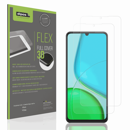 Matte Displayschutzfolie von dipos passend für Vivo Y50e, 100% Displayabdeckung und blasenfreie Montage