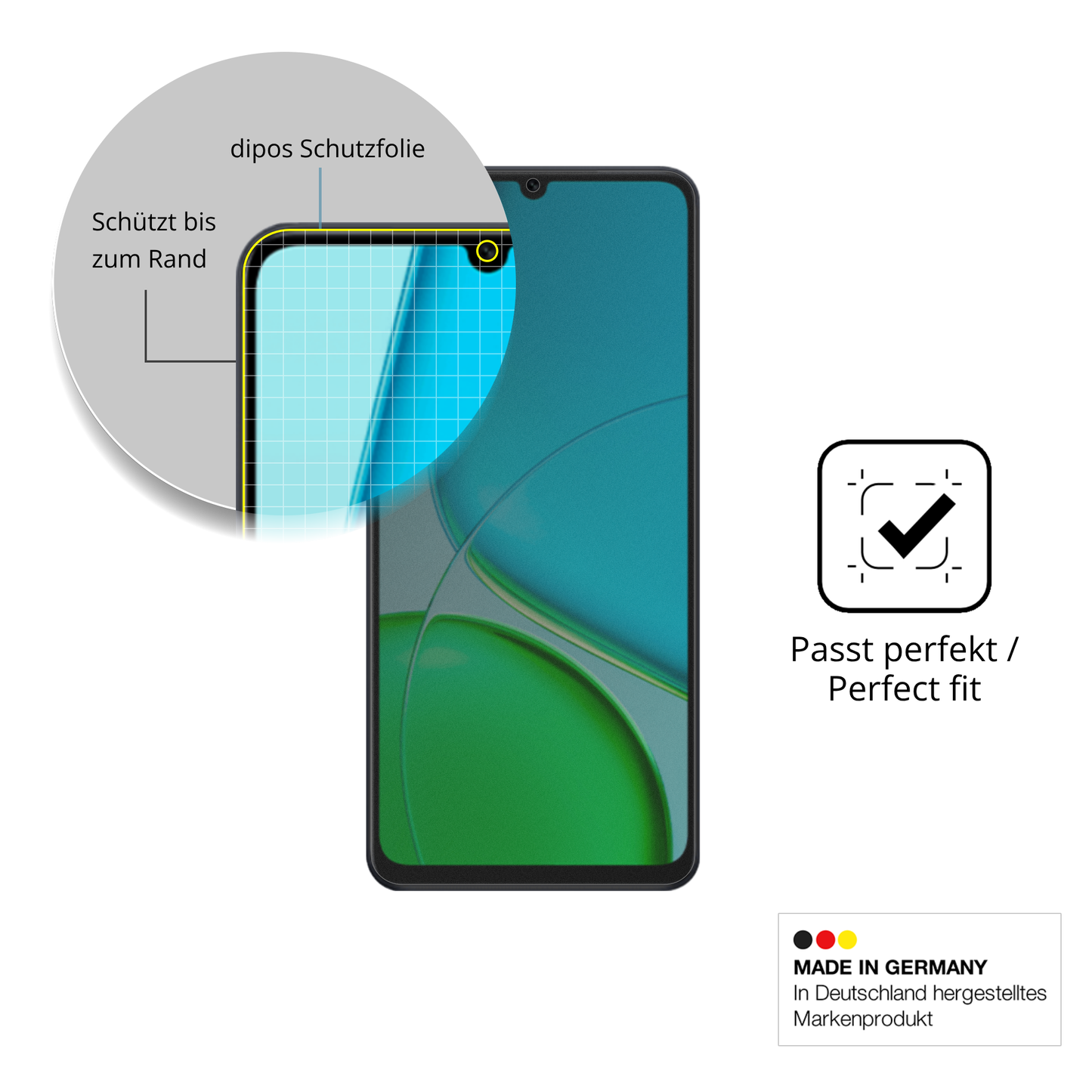 Schutz gegen Kratzer auf dem Vivo Y50s 5G Glas durch Schlüssel oder Ähnliches