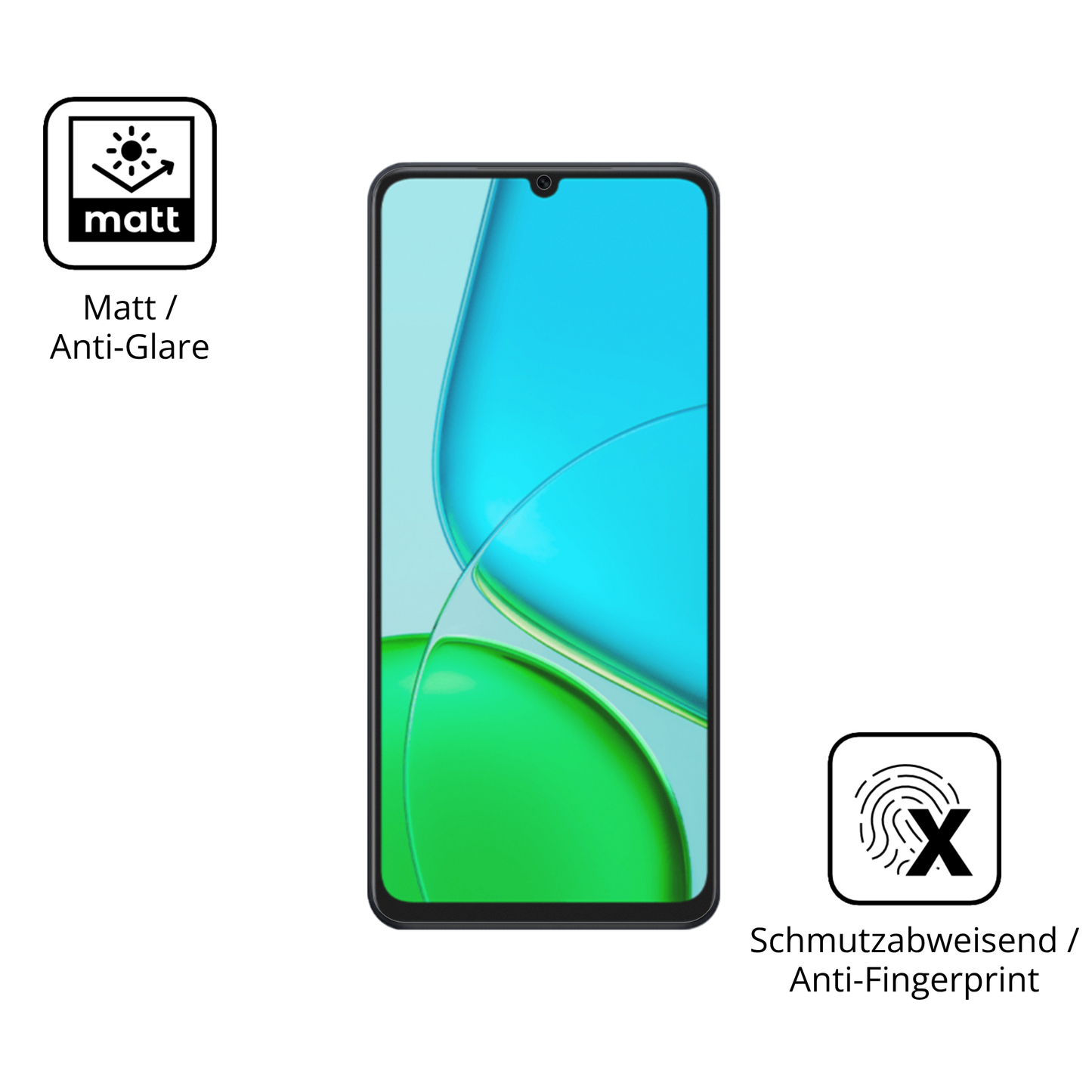 9H Hartbeschichtete, flexible Folie passend zugeschnitten für Vivo Y50s 5G