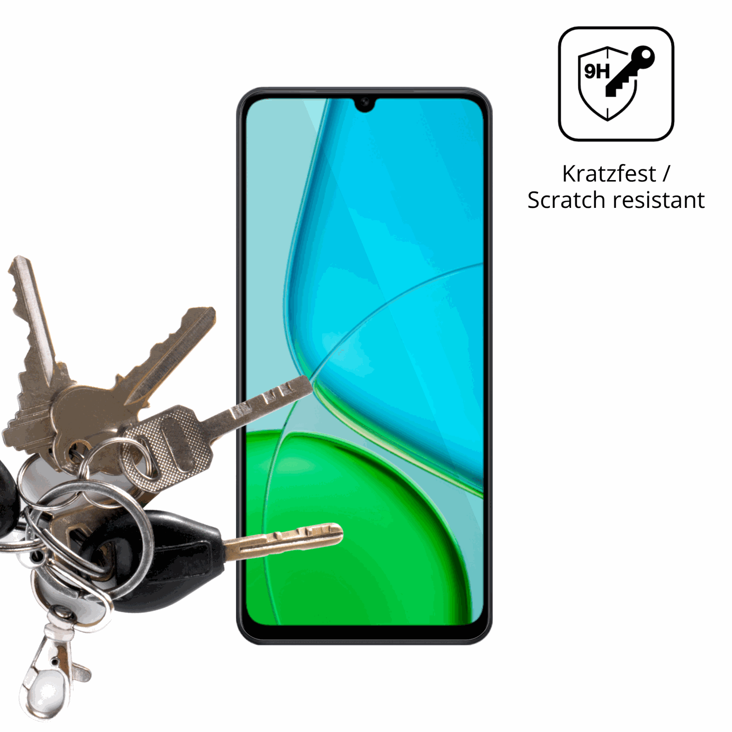 dipos Displayschutz für Vivo Y50s 5G, transparente Oberfläche, perfekte Passform auch für die Rundungen